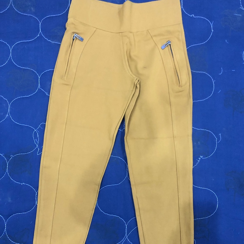 Full length tight pant 4 girls/ZARA Basic/mustard color smart:comfortable wear - Picture 1 of 5
